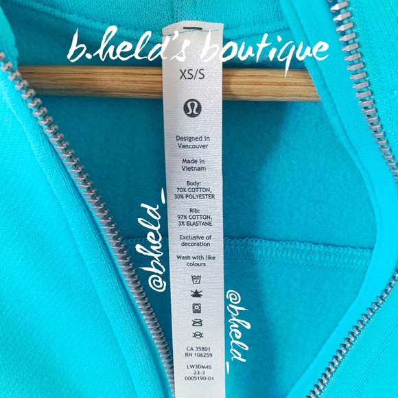 lululemon Scuba Oversized Half-Zip Hoodie Electric Turquoise Size XS/S New NWT - Picture 6 of 15